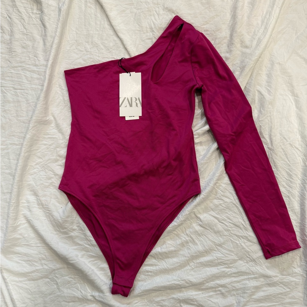 Zara Fuchsia Bodysuit. Size medium